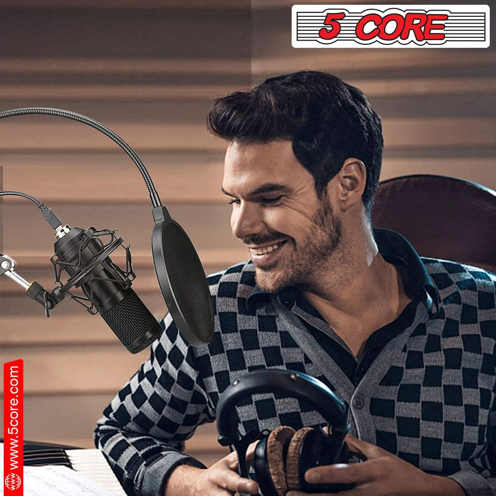 Adjustable Microphone Boom Arm with Desk Clamp &amp; Shock Mount