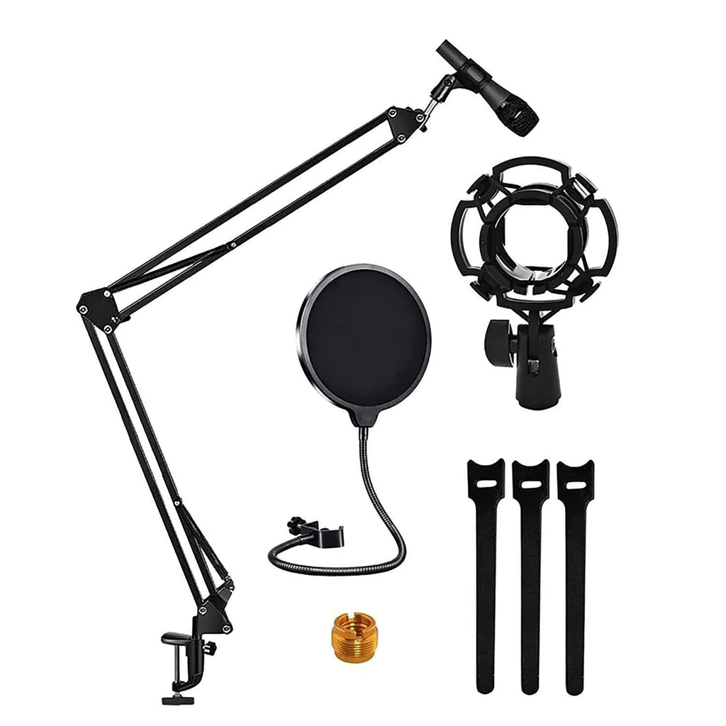 Adjustable Microphone Boom Arm with Desk Clamp &amp; Shock Mount