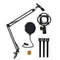 Adjustable Microphone Boom Arm with Desk Clamp &amp; Shock Mount