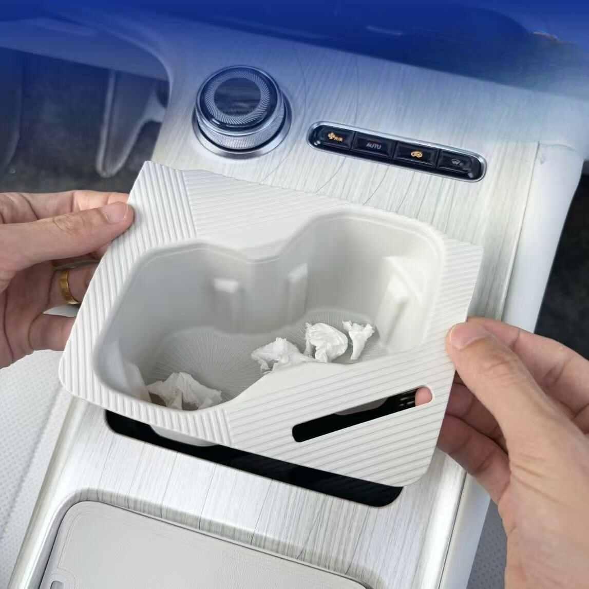 Car Center Console Wireless Charging Pad &amp; Cup Holder Mat