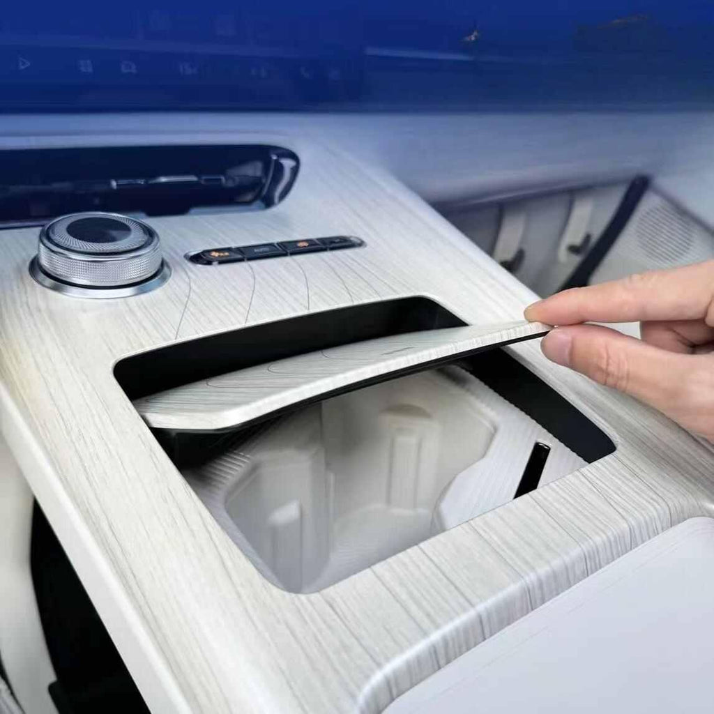Car Center Console Wireless Charging Pad &amp; Cup Holder Mat