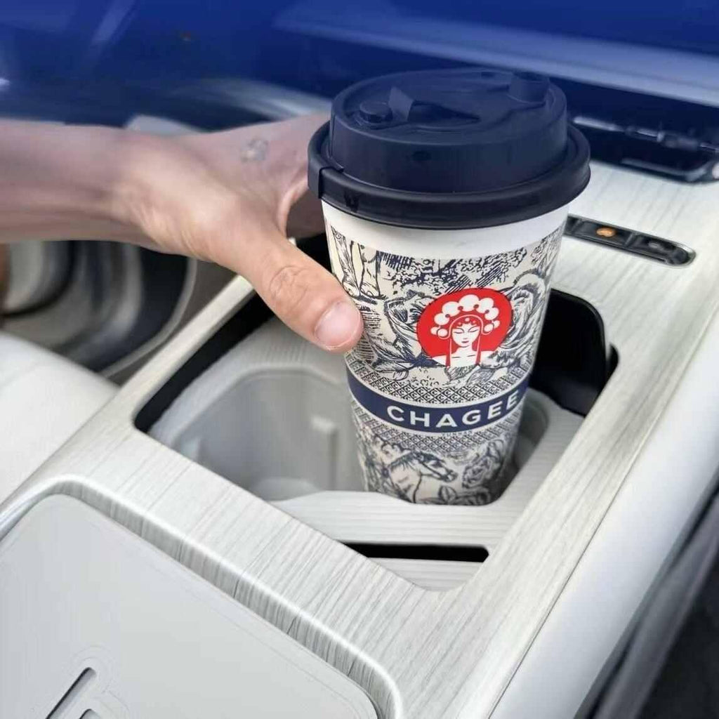 Car Center Console Wireless Charging Pad &amp; Cup Holder Mat