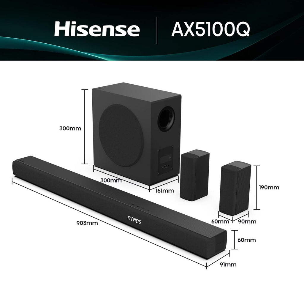 Barra de sonido Hisense AX5100Q 5.1 – 580W