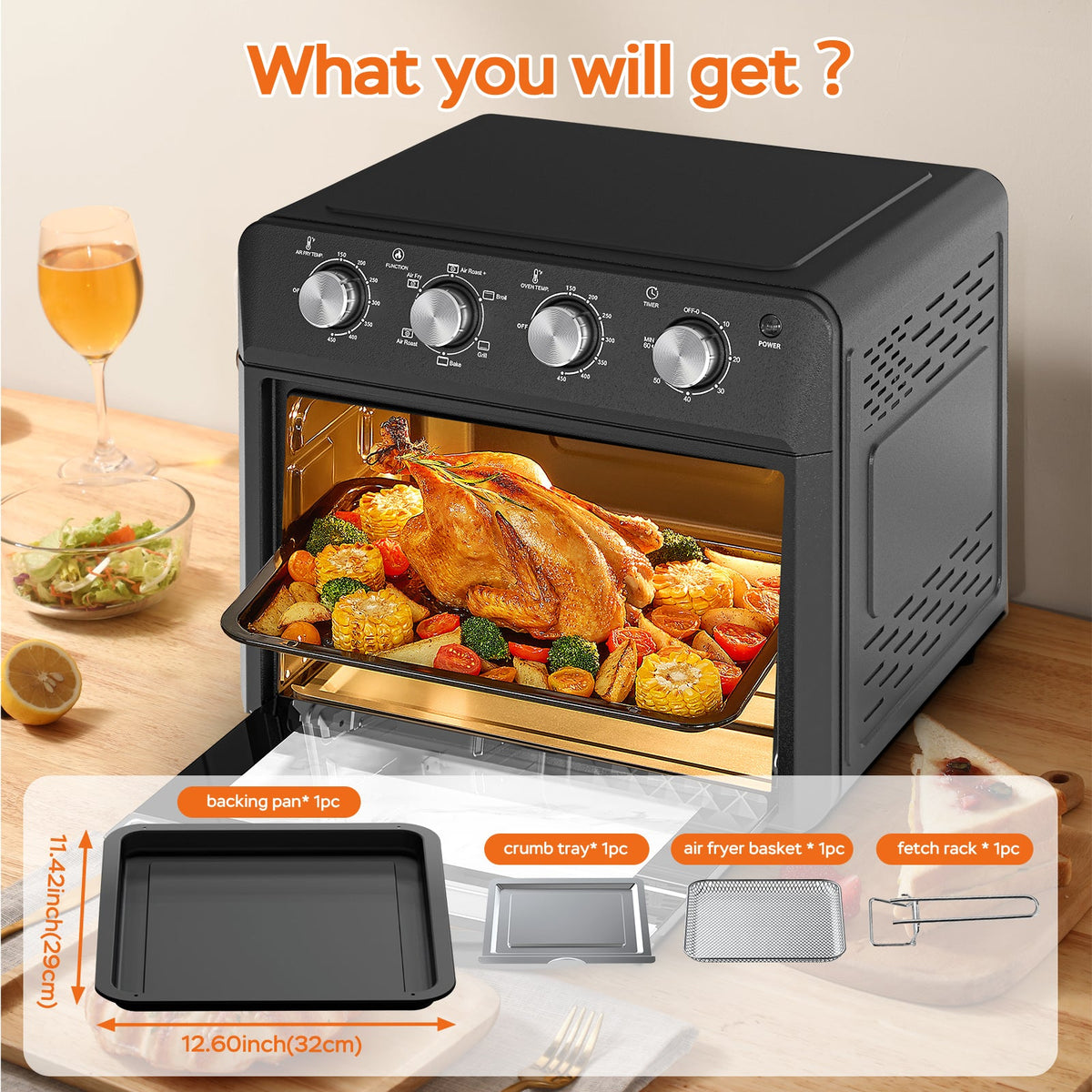 Plum Chef 27.5QT 6-in-1 Air Fryer Oven – product image 6