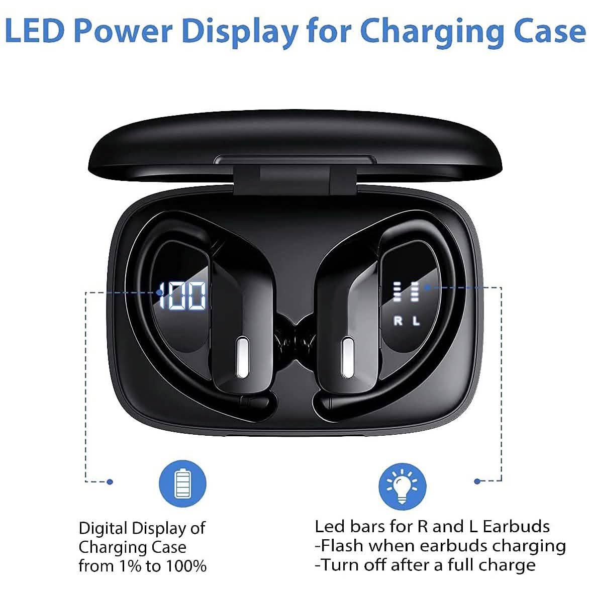 Sports Wireless Earbuds with Built-In Microphone