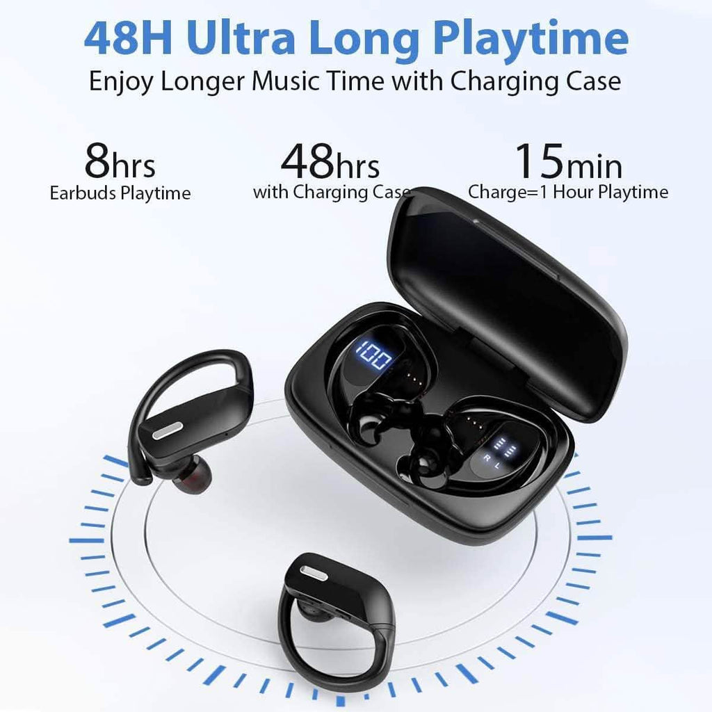 Sports Wireless Earbuds with Built-In Microphone